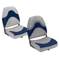 Складные кресла сиденья в лодку RYE Premium серо/синие